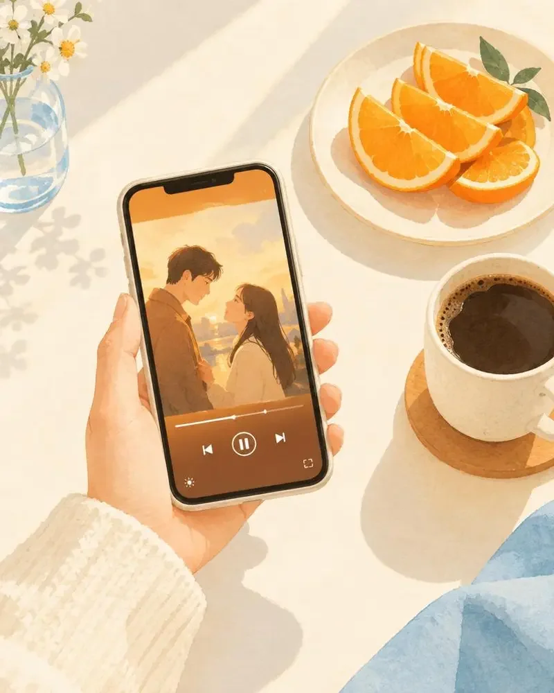 黄果短剧零付费版 App 播放界面示意